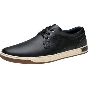 JOUSEN Men's A81q06ca-black Fashion Classic Retro Synthetic Casual Shoes Sneaker